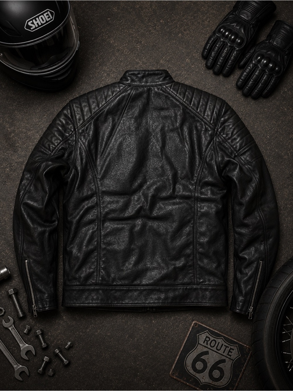 New Men's Autumn High Quality Fashion Coat Leather Jacket Motorcyle - Picture 3 of 11